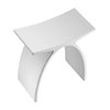 Kingston Brass 16.56 L, Shower Seats, Solid Surface White Stone, Matte White KBSSA17917